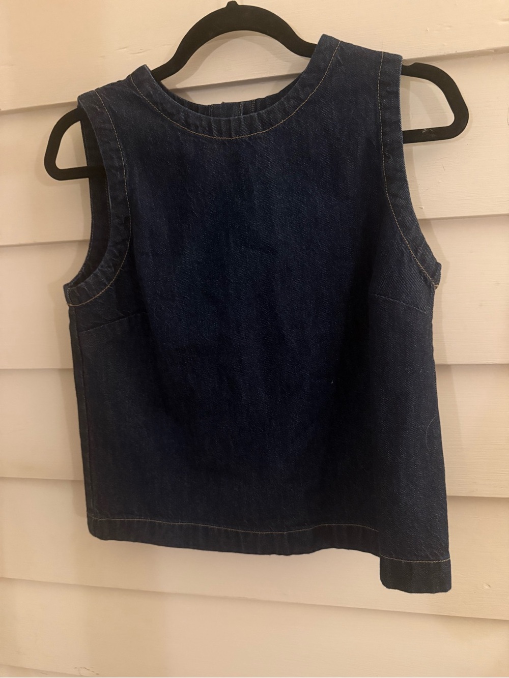 Abercrombie & Fitch Dark Wash Denim Sleeveless Top — Size S